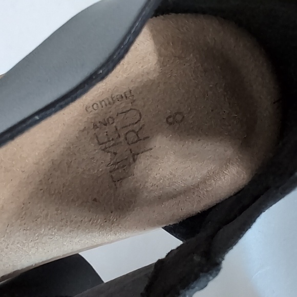 Time and Tru Black Faux Leather Strappy Platform Sandal Size 8 - Picture 5 of 6